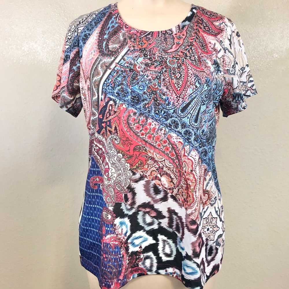 Christopher & Banks Relaxed Abstract Print Women’s Shirt